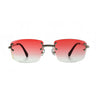 günstige Sonnenbrille mit rotem Glas