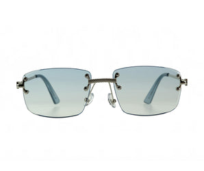 günstige Sonnenbrille mit hellblauem Glas