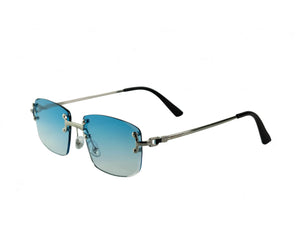 günstige Sonnenbrille mit blauem Glas